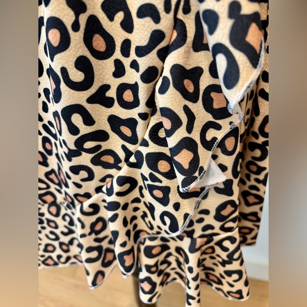 Leopard Print Ruffle Skirt - Picture 4 of 6
